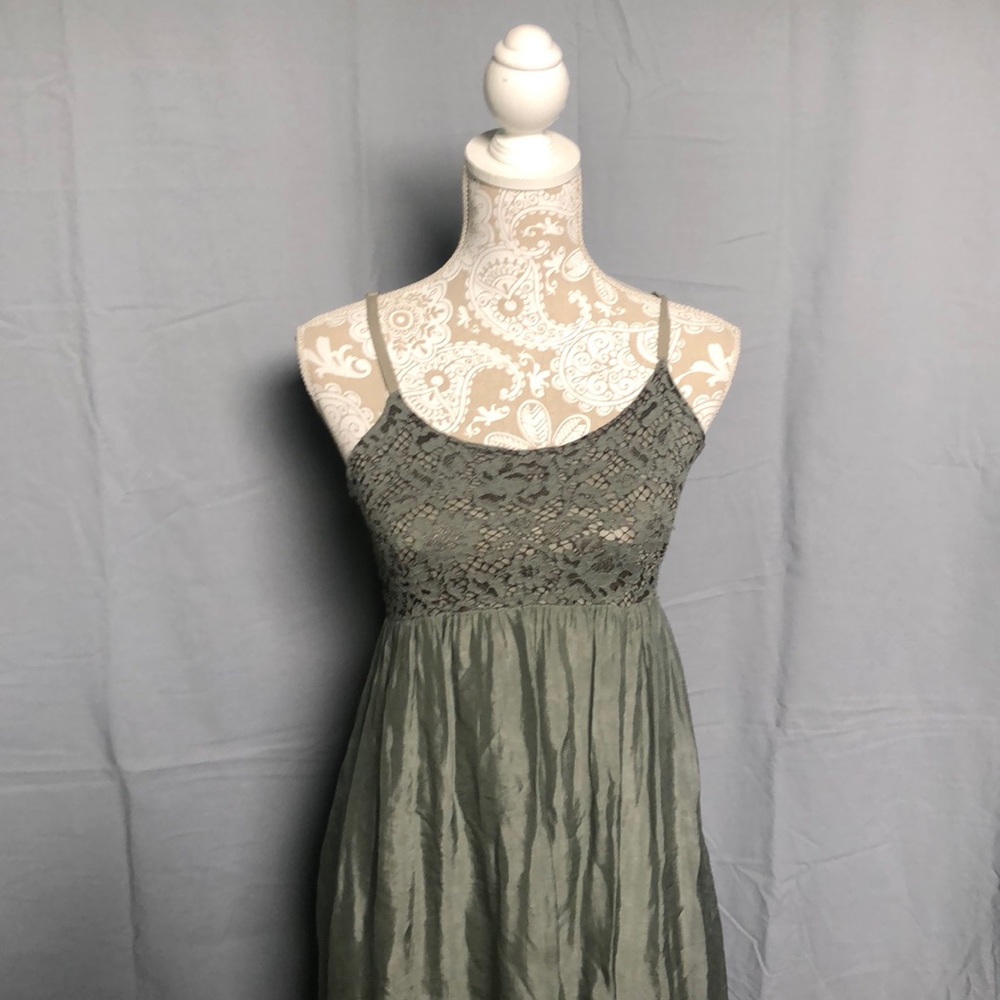 Full length Green Summer Dress